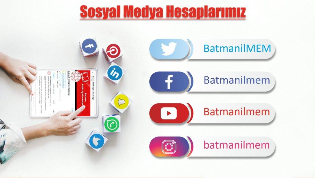Batman İl MEM Web Sitesi ve Resmi Sosyal Medya Hesapları 