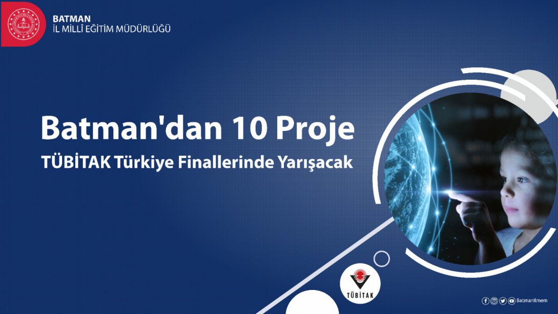 Batman'dan 10 Proje TÜBİTAK Türkiye Finallerinde Yarışacak
