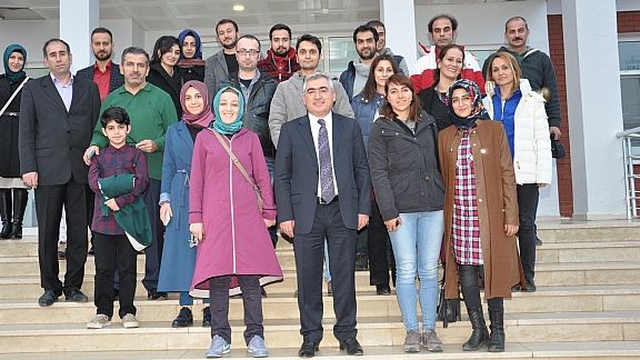  Milli Eğitim Müdürü Hasan Aslan Atatürk Ortaokulu Öğretmenleriyle Bir Araya Geldi